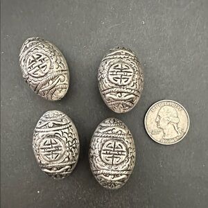 Rare Bundle of Large Vintage Metal Beads